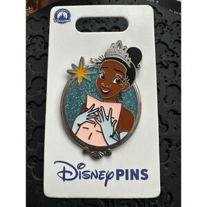 2025 Disney Parks Princess Portrait Silver Frame Princes & The Frog Tiana OE Pin